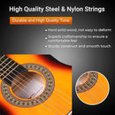 ADM Beginner Acoustic Classical Guitar 30 Inch Nylon Strings Wooden Guitar Bundle Kit for Kid Boy Girl Student Youth Guitarra Online Lessons with Gig Bag, Strap, Tuner, Extra String,Pick,Sunbrust 1 by TinyTreasures Baby Boutique