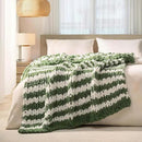 L'AGRATY Chunky Knit Blanket Throw: 50''x60'' Chenille Chunky Knitted Throw Blankets for Bed Couch - Handmade Thick Cable Knit Blanket - Large Crochet Rope Blankets for Home Decor by CozyNest Decor