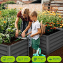 Large Outdoor Planter Boxes Kit Set of 2,6x3x1.5ft Galvanized Raised Bed Planter with Open-Ended Base Design, Elevated for Outdoor Plants, Durable Raised Bed for Gardening,Green by CozyNest Decor