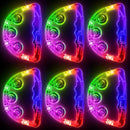 Aywewii LED Tambourine, Light Up Toys Handheld Musical Flashing Tamborine Sensory Toys Autism Toys Party Supplies for Birthday Anniversaries Gifts for Kids Adults Teens (6 Pack) by TinyTreasures Baby Boutique