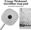 Spin Mop and Bucket with Separate Dirty and Clean Water,360° Spin Mop and Bucket System with Widening Foldable Handle,4 Replaceable Mop Pads,Square Mop for Floor Hardwood Marble Wall Cleaning by CozyNest Decor