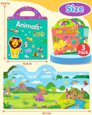 Benresive Reusable Sticker Books for Kids 2-4, Sticker Books for Toddlers 1-3 2-4, Toddler Travel Toys Activities Crafts Gifts - Animals, Dinosaurs and Insect by TinyTreasures Baby Boutique