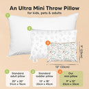 Mini Toddler Pillow with Pillowcase - 9x13 My Little Dreamy Travel Kids Pillow for Sleeping, Toddler Bed, Small, Tiny, Organic Cotton Pillowcase, Soft & Breathable, Kids 2-4 Years Old (Roadway) by TinyTreasures Baby Boutique