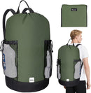 BALEINE 150L Laundry Bag Backpack, 900D Oxford Fabric Large Travel Laundry Bags with Shoulder Straps and 2 Mesh Pockets for College Dorm, Apartment, Laundromat (Green, 150L) by TinyTreasures Baby Boutique