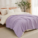 EMME Cotton Blanket Queen Size for Bed Soft Large Muslin Bed Blankets 80"x90" Lightweight Breathable All Season Gauze, Lavender by CozyNest Decor