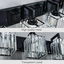Modern Bathroom Vanity Light 5-Lights Plating Black Vanity Light Crystal Wall Light Bathroom Light Fixtures by CozyNest Decor