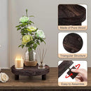 3 Pcs Wood Plant Stand Indoor Outdoor, Round Wood Riser for Decor 6/8/10" Wooden Stool Display Stand Flower Pot Holder Small Planter Tray Modern Potter Decorative for Desktop Counter Room by GreenHaven Gardens