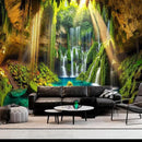 BSFHH Nature Tapestry Forest Tree Sea Cave Wall Hanging, Stream Through Rainforest Landscape Wall Art Tapestry for Bedroom Living room (Cave Waterfall, 110" × 87", Unframed) by CozyNest Decor