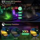 CLY 4-in-1 Solar Spot Lights Outdoor Color Changing, Solar Landscape Spotlights RGB Lighting IP66 Waterproof 45.93ft Cable Auto ON/Off Adjustable Garden Spotlight for Yard, Garden, Pool, Lawn, Statue by GreenHaven Gardens