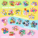 Gionlion 1200 Pcs Polymer Clay Beads Bracelet Making Kit, 25 Style Animal Fruit Flower Butterfly Bunny Pony Letter Beads Charms for Jewelry Making, DIY Art and Crafts Toys Gifts for 4+ Year Old Kids by TinyTreasures Baby Boutique