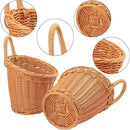 6 Pack 3 Size Woven Hanging Fruit Basket, Wall Hanging Wicker Baskets, Wall fruit Wicker Basket for Kitchen, Planter, Vegetable & Fruit, Boho Home Decor by CozyNest Decor