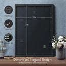 VCK 20x28 Poster Frame Set of 3 - Black, Textured Exclusive Solid Wood Picture Frames, Wall Hanging by CozyNest Decor