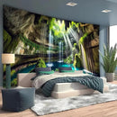 BSFHH Nature Tapestry Forest Tree Sea Cave Wall Hanging, Stream Through Rainforest Landscape Wall Art Tapestry for Bedroom Living room (Fall, 90"×70", Unframed) by CozyNest Decor