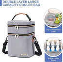 Breastmilk Cooler Bag with Ice Pack Fits 6 Baby Bottles Up to 9 Ounce by TinyTreasures Baby Boutique