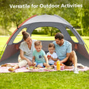 NXONE Beach Tent Sun Shade Shelter for 3/4/6 Person Person with UV Protection, Extended Floor, 3 Mesh Roll Up Windows & 8.0/8.5mm Fiberglass Rods丨Carry Bag Included by TinyTreasures Baby Boutique
