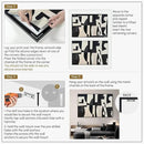SIGNWIN 46"x72" Extra Large Framed Wall Art Black and White Abstract Geometric Design, Minimalist Modern Print for Home Living Room Bedroom Decor (Frame Assembly Required) by CozyNest Decor