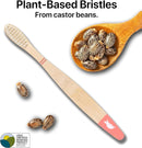 Sea Turtle Plant-Based Bristles, Bamboo Toothbrushes, Soft Natural Toothbrush for Kids (4 Pack) by TinyTreasures Baby Boutique