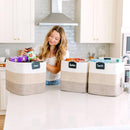 NaturalCozy 13x15x13 Kallax Storage Cubes Bins, 3 Pack | Cotton Rope Cube Storage Bin Woven Baskets for Organizing | Kallax Insert Storage Baskets for Shelves Organizer, Kids Toy, Closet Baby Nursery by TinyTreasures Baby Boutique