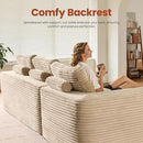 ovios 105” Modular Sectional Sofa with Thicken Seat Cushion, Cloud Couch with Deep Seat, Modern L-Shape Sofas Couches with Chaise,Upholstered Couches for Living Room Bedroom,Beige by CozyNest Decor