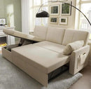 VanAcc Sleeper Sofa, Sofa Bed- 2 in 1 Pull Out Couch Bed with Storage Chaise for Living Room, Comfy Sleeper Couch, Beige Chenille by CozyNest Decor