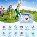 Kids Camera, Toys for Toddlers Age 3-8 Year Old Girl Christmas Birthday Gifts, Children Digital Camera with Cartoon Soft Silicone Cover and 32GB Card (Azure) by TinyTreasures Baby Boutique