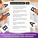QUOKKA Who Knows Better? - History - Family Card Trivia Game | Fun Learning & Educational Questions for Families | Suitable for Boys & Girls by TinyTreasures Baby Boutique