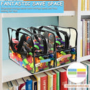 6 Packs Widen X-Large Toy Storage Bags 12.6×9.25×6.9In with Labels, Reusable Clear PVC Board Game Storage, Travel Waterproof Organizer Bags with Zipper for Building Blocks, Puzzle, Stuffed Animals by CozyNest Decor