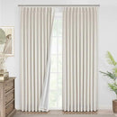 Vision Home Natural Pinch Pleated Full Blackout Curtains Linen Blended Room Darkening Window Curtains 102 inch for Living Room Bedroom Thermal Insulated Pinch Pleat Drapes with Hooks 60" Wx102 Lx1 by CozyNest Decor