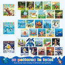homicozy 3PCS Sticker Paint Books for Kids Ages 4-10,Dinosaur Astronaut Ocean Animals Designs Paint by Stickers,Sticker by Numbers,Party Birthday Gifts for Boys 4-10,Create 30 Pictures at a Time by TinyTreasures Baby Boutique