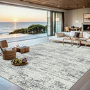 Area Rugs 10x14 Living Room - Washable Rug Modern Abstract Soft Large Neutral Non-Slip Carpet Indoor Floor Thin Carpets for Bedroom Dining Room Farmhouse Nursery Home Office Grey by TinyTreasures Baby Boutique