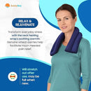 SunnyBay Microwave Heating Pad for Neck and Shoulders, 2.2 lbs 26 inch Long Versatile Microwavable Neck Wrap Warmer or Cool Pack, Hot or Cold Therapy to Relax Sore Muscles (Blue) by CozyNest Decor