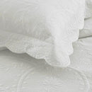 MarCielo 3-Piece 100% Cotton Oversized Bedspread Lightweight Quilt Coverlet Embroidery Farmhouse Bedding Set (TG Bright White, Oversized King (118"x106")) by CozyNest Decor