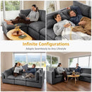 Modular Sectional Sofa, Convertible Sofa Couch Modular Sofa with Ottoman, Sectional Sofas for Living Room Small Apartments by CozyNest Decor