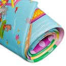 Baby Care Play Mat (Large, Playful - Zoo Town) 82'' x 55'' Original One-Piece Reversible Rollable Waterproof Play Mat for Infants, Babies, Toddler, and Kids by TinyTreasures Baby Boutique