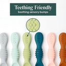 Simka Rose Silicone Baby Spoons Self Feeding (6 Pack)- First Stage Infant Spoons for Babies & Toddlers- Baby Led Weaning Shallow Spoons- Easy on Gums- 6 Months+ -Dishwasher Microwave Safe by TinyTreasures Baby Boutique