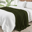 inhand Knitted Throw Blankets for Couch and Bed, Soft Cozy Knit Blanket with Tassel, Dark Green Lightweight Decorative Blankets and Throws, Farmhouse Warm Woven Blanket for Men and Women, 60"x80" by CozyNest Decor