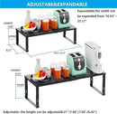 Expandable Spice Rack,Stackable Storage for Cabinet, Multi-Functional Kitchen Shelving,Height-Adjustable,Sustainable Organizer Solution(1Pack/Black/Medium) by CozyNest Decor