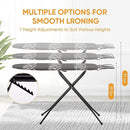 Deluxe Ironing Board with Heat Resistant Cover and Thicken Felt Pad, Safety Iron Rest, 4 Premium Steel Legs, Height Adjustable,Foldable by CozyNest Decor