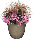 Classic Home and Garden Honeysuckle Resin Flower Pot Planter, Fossil Stone, 15" (Pack of 2) by GreenHaven Gardens