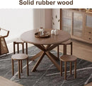 Stackable Stools Set of 4, Wooden Stools 18 Inch Stool Nesting Side Tables Nesting Coffee Table Sturdy and Durable, No Installation Required,Top Stackable Round Stool for Saving space(Walnut Barstool) by CozyNest Decor