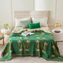 MSGKV Cotton Bed Blanket for Couch and Sofa Blankets for Living Room Bedroom Floral and Birds Throw 80"x90" Breathable Cozy Boho Blankets by CozyNest Decor