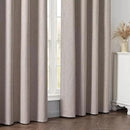 Blackout Curtains 96 Inches Long 2 Panels Set, 100% Black Out Textured Thermal Curtains, Grommet Privacy Light Blocking Drapes for Living Room Bedroom Luxury Decor(52W × 96L inch, Beige) by CozyNest Decor