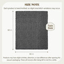 Carriediosa Chunky Knit Throw Blanket 60" X 80" Twin, 100% Hand Made Large Chenille Loop Yarn Soft Fluffy Throws for Couch Sofa Bed, Big Crochet Cozy Heavy Thick Cable Woven Blankets, Dark Grey by CozyNest Decor