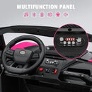 24V 2 Seater Ride on Car Truck, 4x200W, EVA Tires, 4WD/2WD, Rainbow Lights, Remote Control, Shock Absorbers, Bluetooth, Ride On UTV Toy for Kids Ages 3-8, Pink by TinyTreasures Baby Boutique