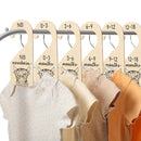 R HORSE 8Pcs Highland Cow Baby Closet Dividers, Double Sided Baby Closet Organizers Nursery Hanger Dividers Wood Size Dividers for Boy Girl Birthday Christmas Gift (0-24 Months) by TinyTreasures Baby Boutique