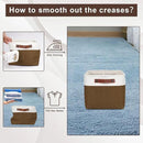 Storage Bins Large Fabric Storage Baskets for Shelves 3 Pack, Decorative Linen Closet Baskets with Handles for Organizing, Shelf, Clothes, Home, Office, 15x11x9.5Inches (Brown&White) by CozyNest Decor