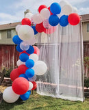 130pcs Red White Blue Balloons Different Sizes 18" 12" 10" 5" Party Latex Balloons for Birthday Graduation 4th of July Independence Day Anniversary New Year Holiday Party Decorations by CozyNest Decor
