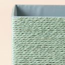 LA JOLIE MUSE Storage Baskets Set 4 - Stackable Woven Basket Paper Rope Bin, Storage Boxes for Makeup Closet Bathroom Bedroom (Light Green) by TinyTreasures Baby Boutique