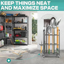 EVERHANGER Garden Tool Organizer and Storage, Yard Tool Stand Garage Tool Organization, Yard Tool Racks for Indoor/Outdoor Use by GreenHaven Gardens