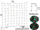 HISHINY LED Christmas Net Lights Outdoor, 5ftx5ft 100LED Green Wire, Connectable Bush Mesh Net Lights String for Halloween Christmas Party,Shrub,Yard,Tree（Red&Green） by GreenHaven Gardens